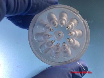 Διαφανής σαπφείρου προσαρμοσμένη τρύπα μορφή νημάτων βιδών βαλβίδων γυαλιού υγρή