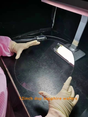 12inch 300mm καμία υψηλή οπτική μετάδοση γυαλιού κρυστάλλου γκοφρετών υποστρωμάτων σαπφείρου εγκοπών