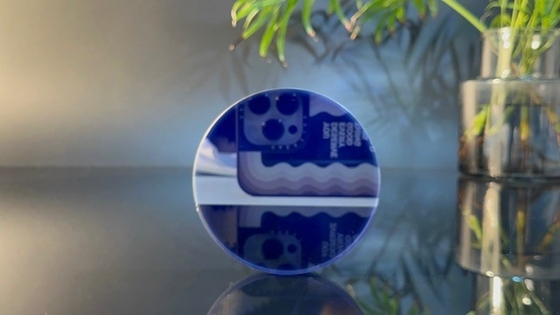 Μπλε περίπτωση ρολογιών φακών παραθύρων γυαλιού σαπφείρου κοσμήματος κρυστάλλου πολύτιμων λίθων