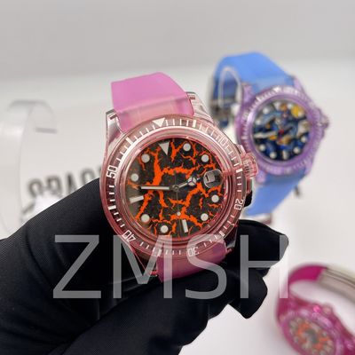 Εργαστηριακά καλλιεργημένο Sakura Pink Sapphire Watch Case πολυτελή ανθεκτικό στις γρατσουνιές