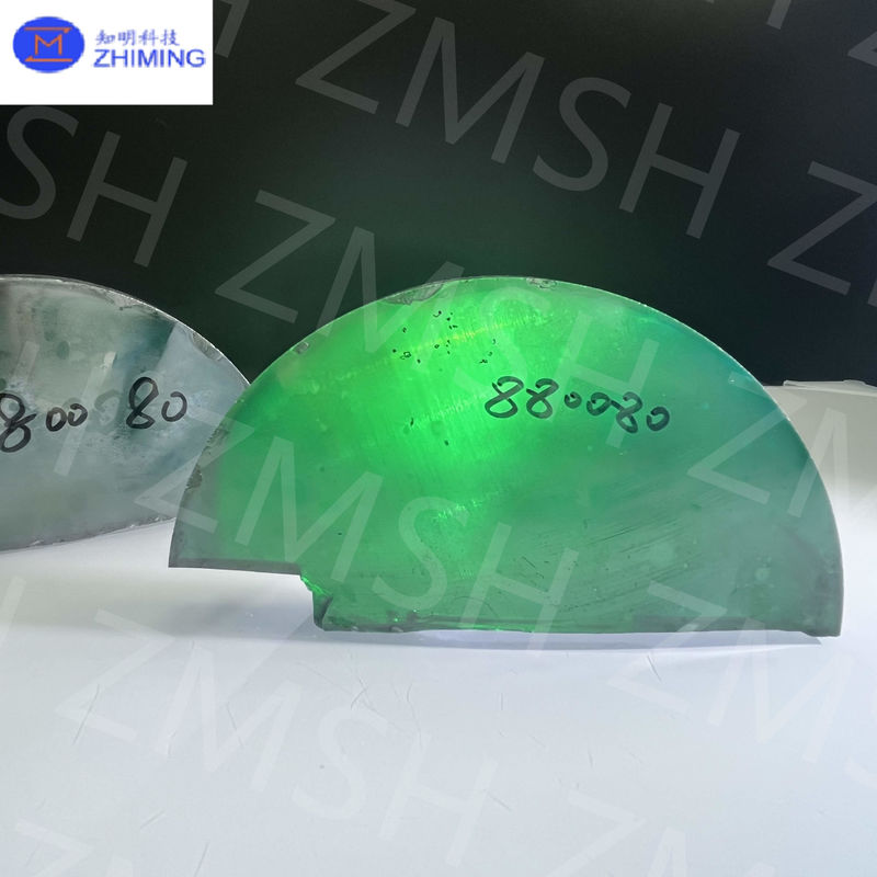 Σμαραγδένιο πράσινο Moissanite SiC Μοναδικό κρύσταλλο σκληρότητα Mohs 9,25 Moissanite πρώτη ύλη για κοσμήματα