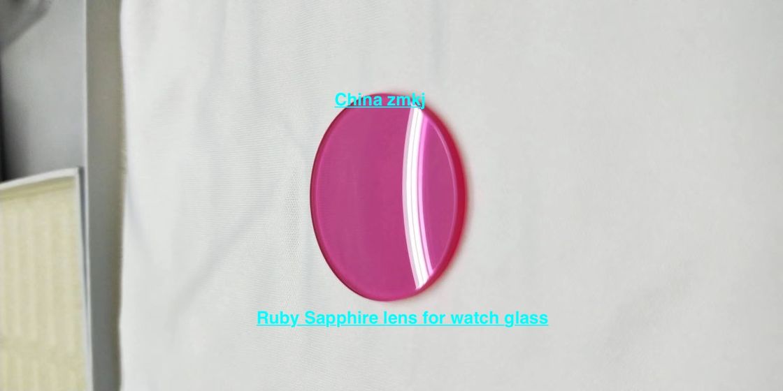 Red Single Sapphire Crystal Glass , Custom Sapphire Watch Crystal Transparent